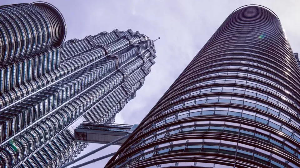 KLCC close up view from bottom